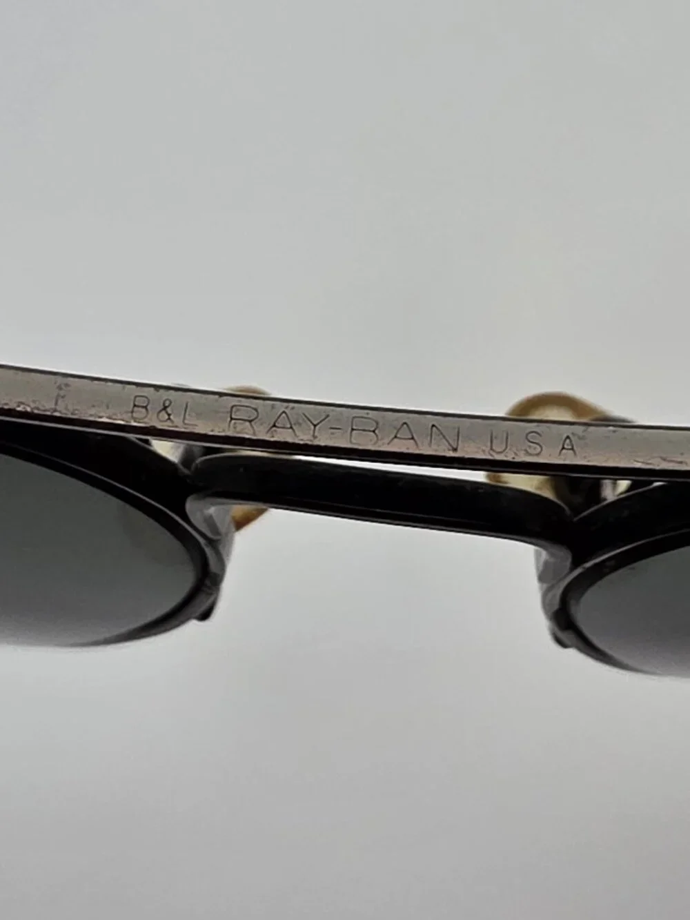 Ray-Ban B&L L2823 Black Chrome G-15 Green Glass Lens Aviator Sunglasses w/ Case